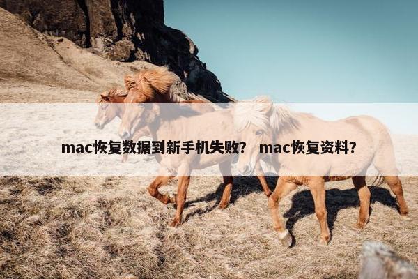 mac恢复数据到新手机失败？ mac恢复资料？