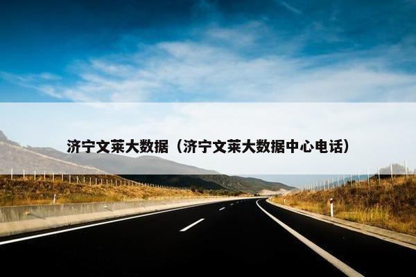 济宁文莱大数据（济宁文莱大数据中心电话）