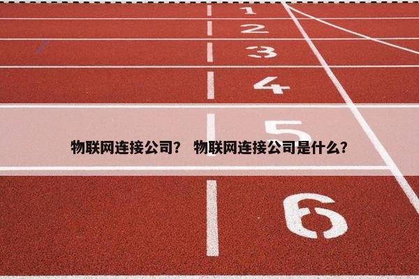 物联网连接公司？ 物联网连接公司是什么？