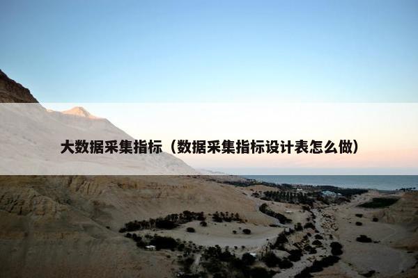 大数据采集指标（数据采集指标设计表怎么做）