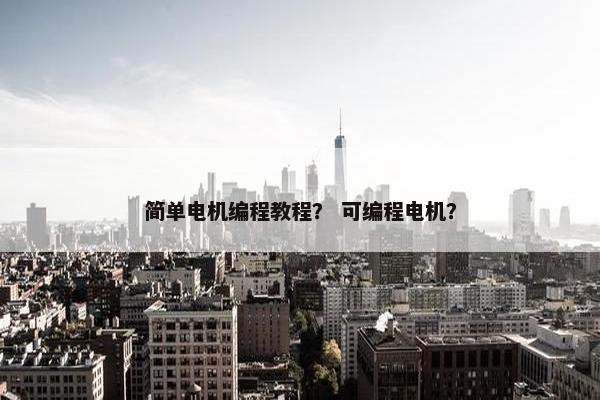 简单电机编程教程？ 可编程电机？