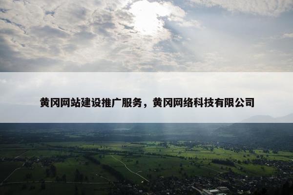 黄冈网站建设推广服务，黄冈网络科技有限公司