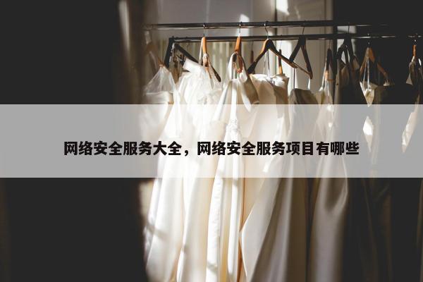网络安全服务大全，网络安全服务项目有哪些