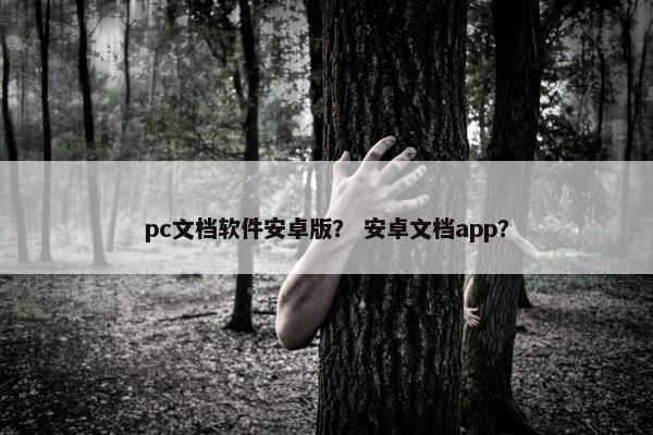 pc文档软件安卓版？ 安卓文档app？