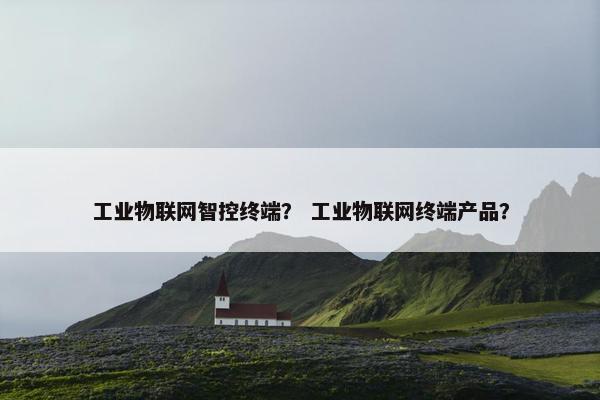 工业物联网智控终端？ 工业物联网终端产品？