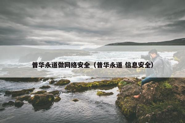 普华永道做网络安全（普华永道 信息安全）