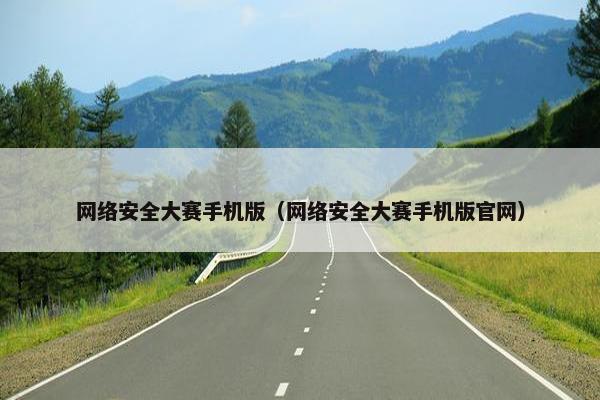 网络安全大赛手机版（网络安全大赛手机版官网）