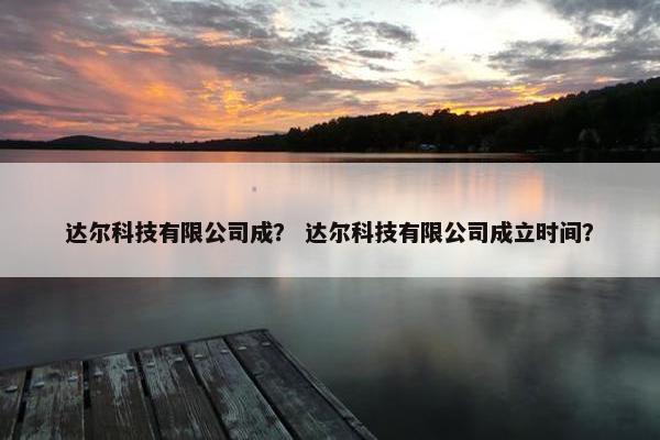 达尔科技有限公司成？ 达尔科技有限公司成立时间？