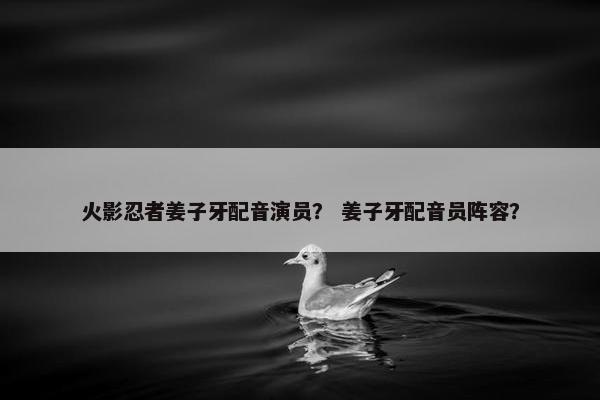 火影忍者姜子牙配音演员？ 姜子牙配音员阵容？