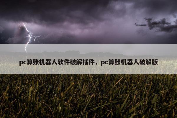 pc算账机器人软件破解插件，pc算账机器人破解版