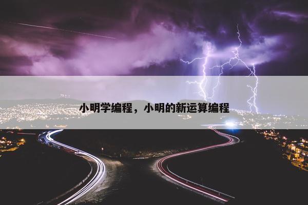 小明学编程，小明的新运算编程