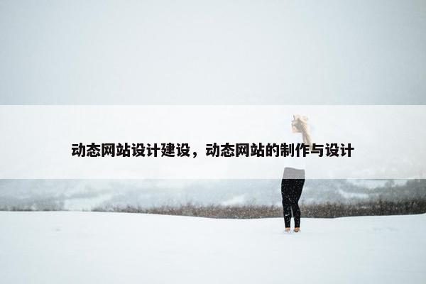 动态网站设计建设，动态网站的制作与设计
