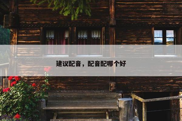 建议配音，配音配哪个好
