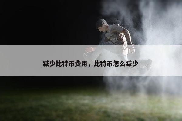 减少比特币费用，比特币怎么减少