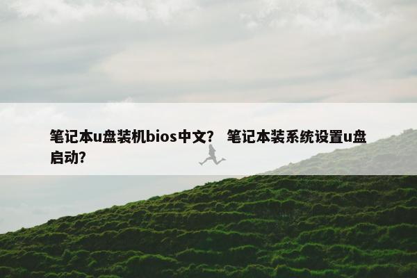 笔记本u盘装机bios中文？ 笔记本装系统设置u盘启动？