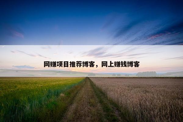 网赚项目推荐博客，网上赚钱博客