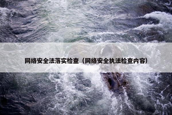 网络安全法落实检查（网络安全执法检查内容）