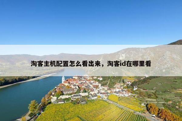 淘客主机配置怎么看出来，淘客id在哪里看