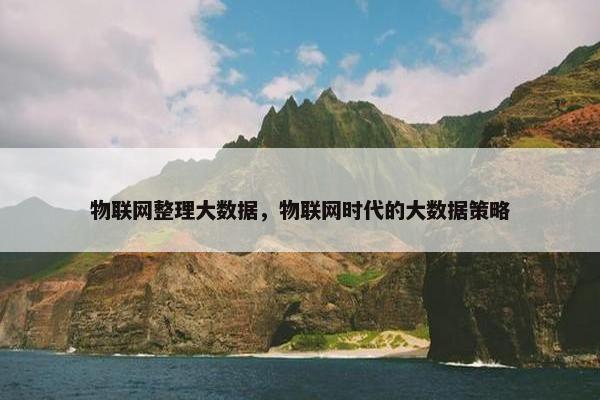 物联网整理大数据，物联网时代的大数据策略