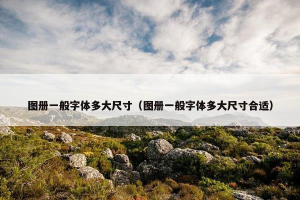 图册一般字体多大尺寸（图册一般字体多大尺寸合适）