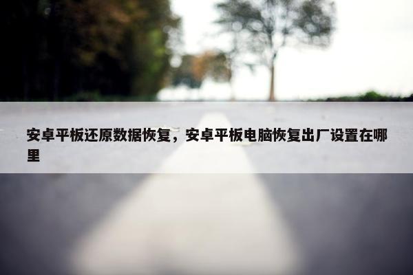 安卓平板还原数据恢复，安卓平板电脑恢复出厂设置在哪里