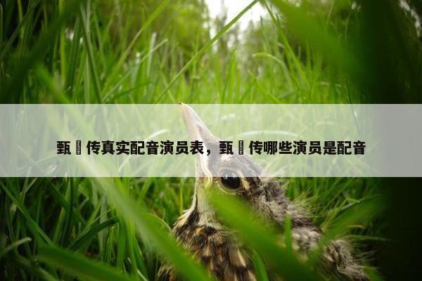 甄嬛传真实配音演员表，甄嬛传哪些演员是配音