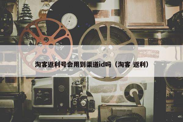 淘客返利号会用到渠道id吗（淘客 返利）