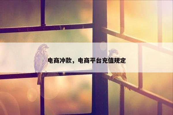 电商冲款，电商平台充值规定