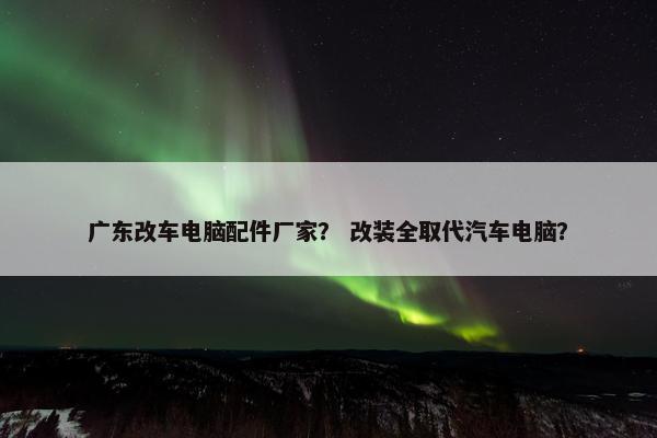 广东改车电脑配件厂家？ 改装全取代汽车电脑？