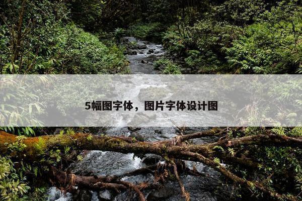 5幅图字体，图片字体设计图