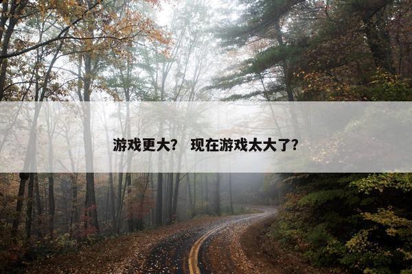 游戏更大？ 现在游戏太大了？