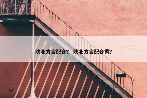 陕北方言配音？ 陕北方言配音秀？