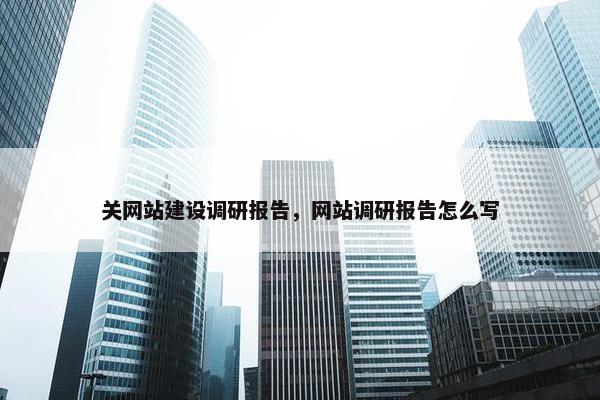 关网站建设调研报告，网站调研报告怎么写
