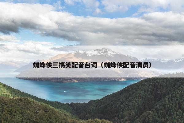 蜘蛛侠三搞笑配音台词（蜘蛛侠配音演员）