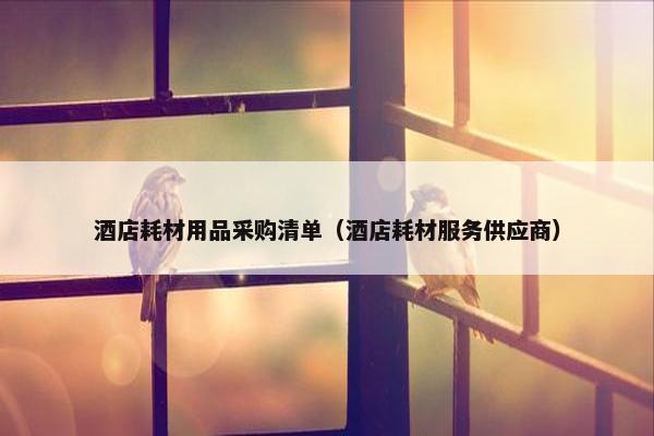 酒店耗材用品采购清单（酒店耗材服务供应商）
