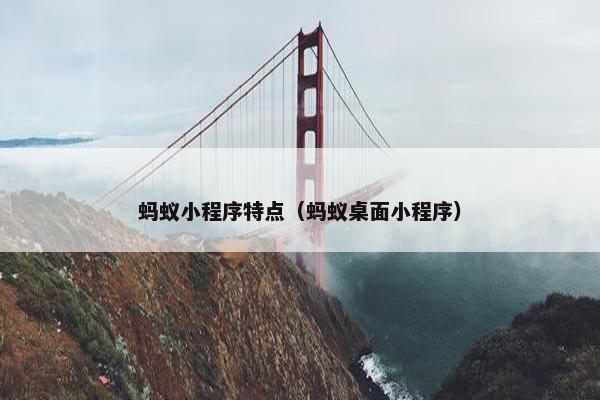 蚂蚁小程序特点（蚂蚁桌面小程序）