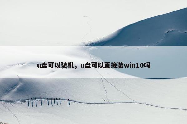 u盘可以装机，u盘可以直接装win10吗