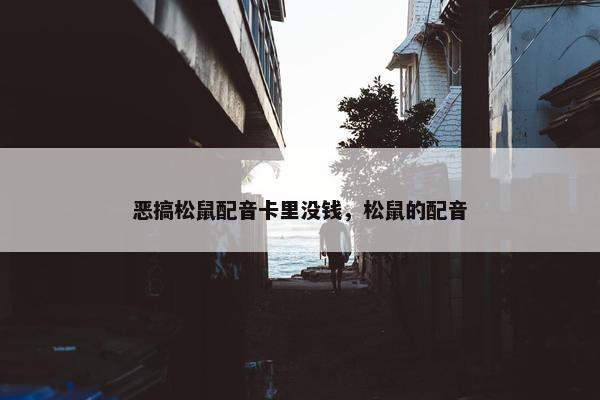 恶搞松鼠配音卡里没钱，松鼠的配音