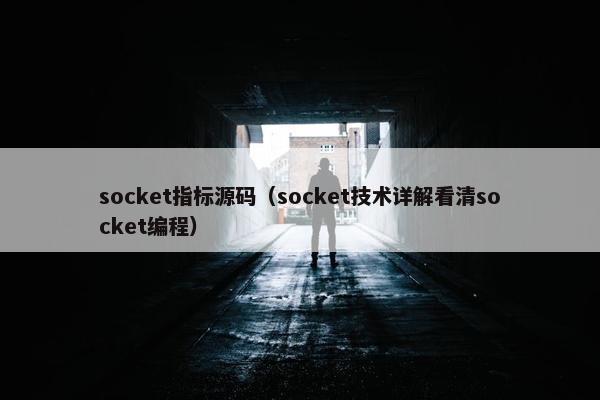 socket指标源码（socket技术详解看清socket编程）