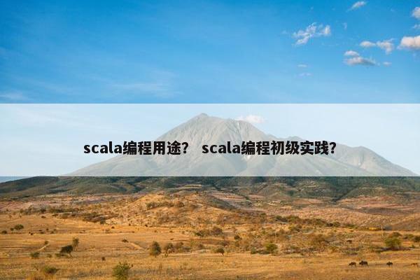 scala编程用途？ scala编程初级实践？