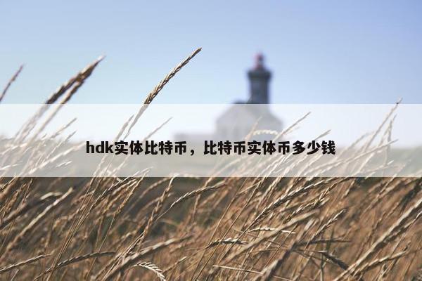hdk实体比特币，比特币实体币多少钱