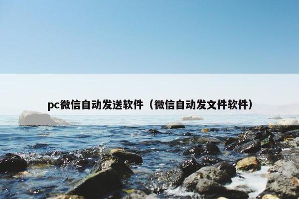 pc微信自动发送软件（微信自动发文件软件）