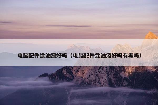电脑配件涂油漆好吗（电脑配件涂油漆好吗有毒吗）