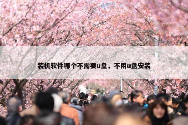 装机软件哪个不需要u盘，不用u盘安装