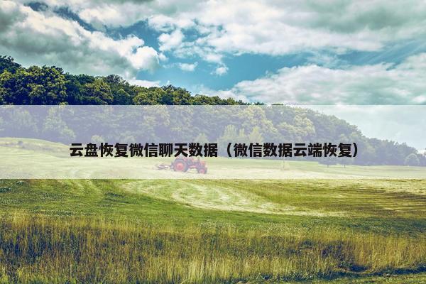 云盘恢复微信聊天数据（微信数据云端恢复）
