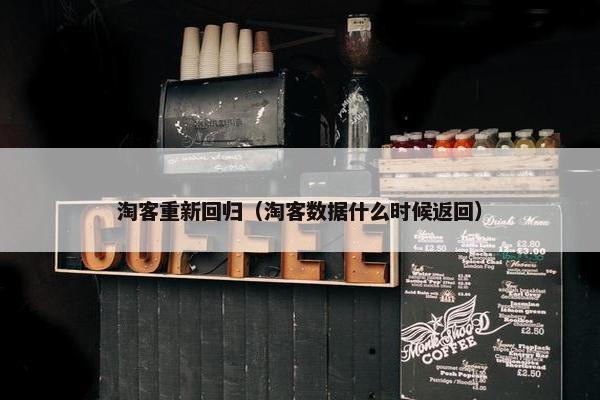 淘客重新回归（淘客数据什么时候返回）