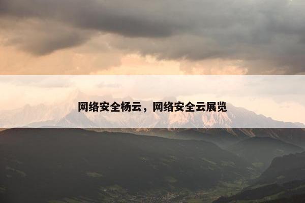 网络安全杨云，网络安全云展览
