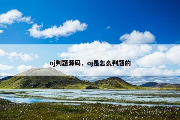 oj判题源码，oj是怎么判题的