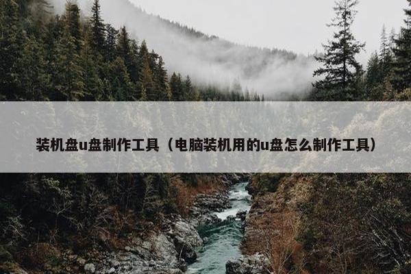 装机盘u盘制作工具（电脑装机用的u盘怎么制作工具）