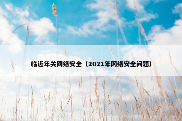 临近年关网络安全（2021年网络安全问题）